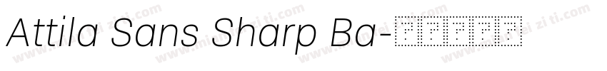 Attila Sans Sharp Ba字体转换